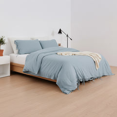Capa de Edredão Soft Wash com Laços Decorativos