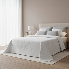 Colcha com Algodão Textura Elegante c/ Almofadas