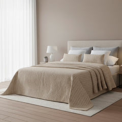 Colcha com Algodão Textura Elegante c/ Almofadas