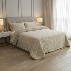 Edredon Microcoralina Jacquard - Folhagem