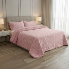 Edredon Microcoralina Jacquard - Folhagem