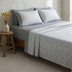 Jogo de Cama 100% Algodão - Padrão Floral