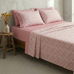 Jogo de Cama 100% Algodão - Padrão Floral