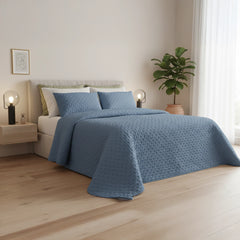 Colcha Acolchoada de Toque Suave com Almofadas