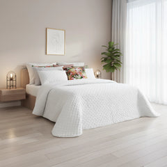 Colcha Acolchoada de Toque Suave com Almofadas