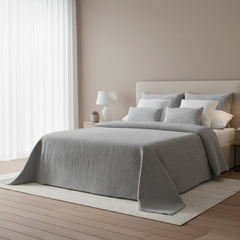 Colcha com Algodão Textura Elegante c/ Almofadas