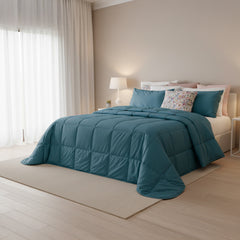 Colcha Acolchoada em Veludo com Almofadas